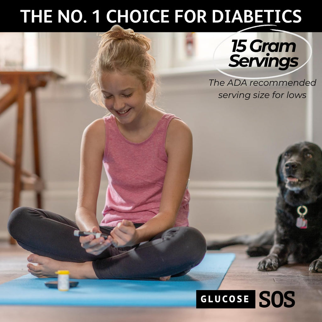 Glucose SOS Glucose Powder Packets with Natural Dextrose, Fast-Absorption That Instantly Dissolves in Your Mouth with No Water Needed, Sweet & Tangy 12 Servings - TrustMedUSA