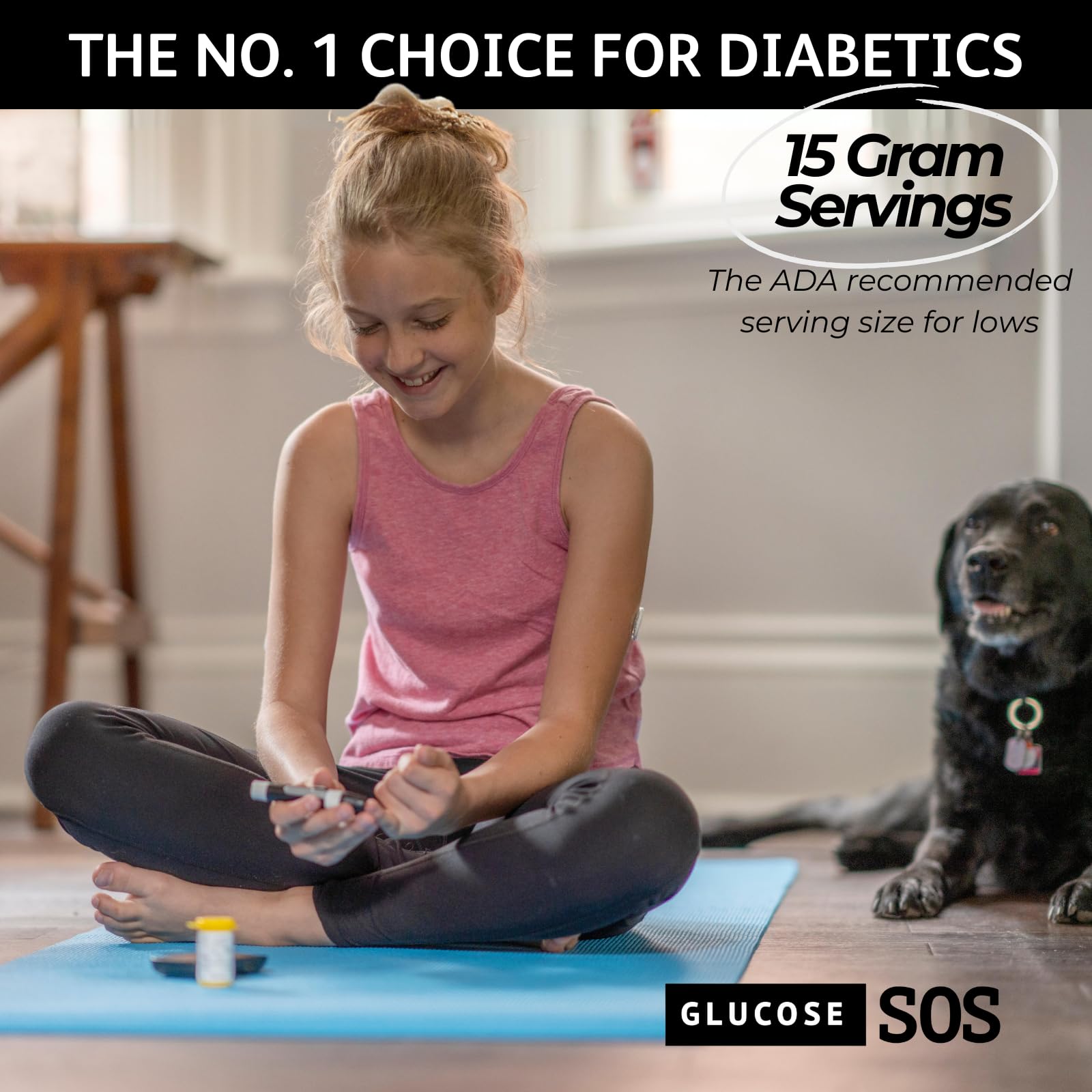 Glucose SOS Glucose Powder Packets with Natural Dextrose, Fast-Absorption That Instantly Dissolves in Your Mouth with No Water Needed, Sweet & Tangy 12 Servings - TrustMedUSA