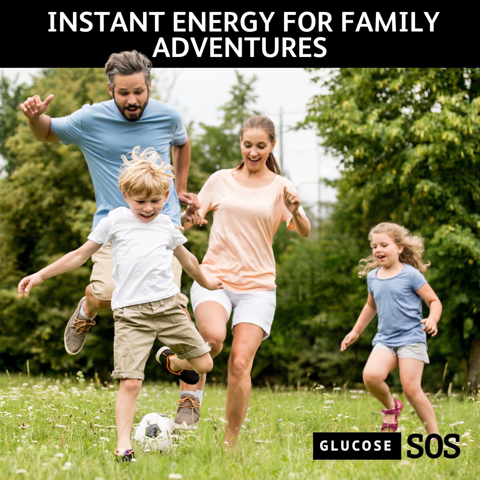 Glucose SOS Glucose Powder Packets with Natural Dextrose, Fast-Absorption That Instantly Dissolves in Your Mouth with No Water Needed, Sweet & Tangy 12 Servings - TrustMedUSA