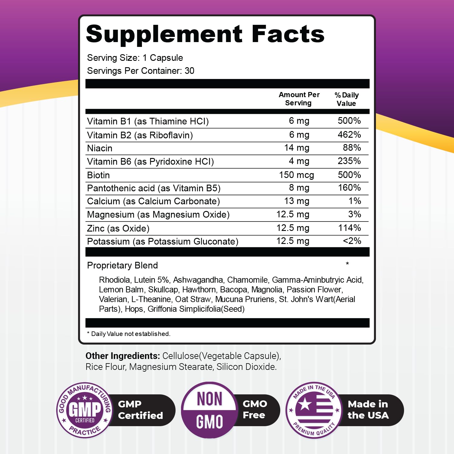 GlucoShield Pro - Natural Supplement with Vitamins B1, B2, B6, Magnesium, Zinc & Calcium | Non-GMO, Stimulant-Free, Easy-to-Take | Made in the USA, GMP-Certified | 30 Capsules, 3 Month Supply - TrustMedUSA