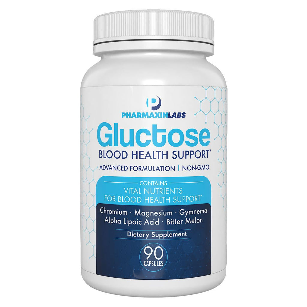 Gluctose Blood Health Support Supplement - Advanced Formula for Men & Women - Chromium, Magnesium, Alpha Lipoic Acid, Bitter Melon, Gymnema - 90 Day Supply / 90 Capsules - TrustMedUSA