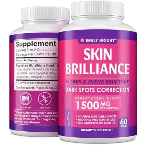 Glutathione Capsules - 1,500mcg Glutathione Supplement - Skin Tone Enhancer - Targets - TrustMedUSA