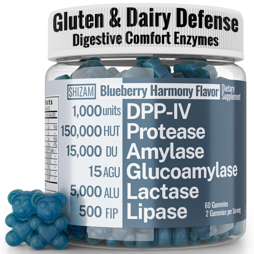 Gluten & Lactase Digestive Enzyme Gummies – Lactase Pancreatic Enzymes with DPP‑IV Lipase Gluco‑Amylase Lactase, Drops Chewables Capsules Pills Powder Supplement Alt, Pancreatic Support, for Kids - TrustMedUSA