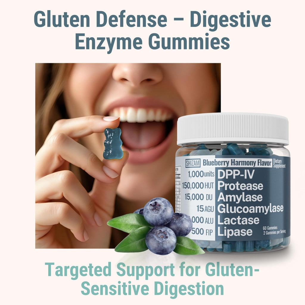 Gluten & Lactase Digestive Enzyme Gummies – Lactase Pancreatic Enzymes with DPP‑IV Lipase Gluco‑Amylase Lactase, Drops Chewables Capsules Pills Powder Supplement Alt, Pancreatic Support, for Kids - TrustMedUSA