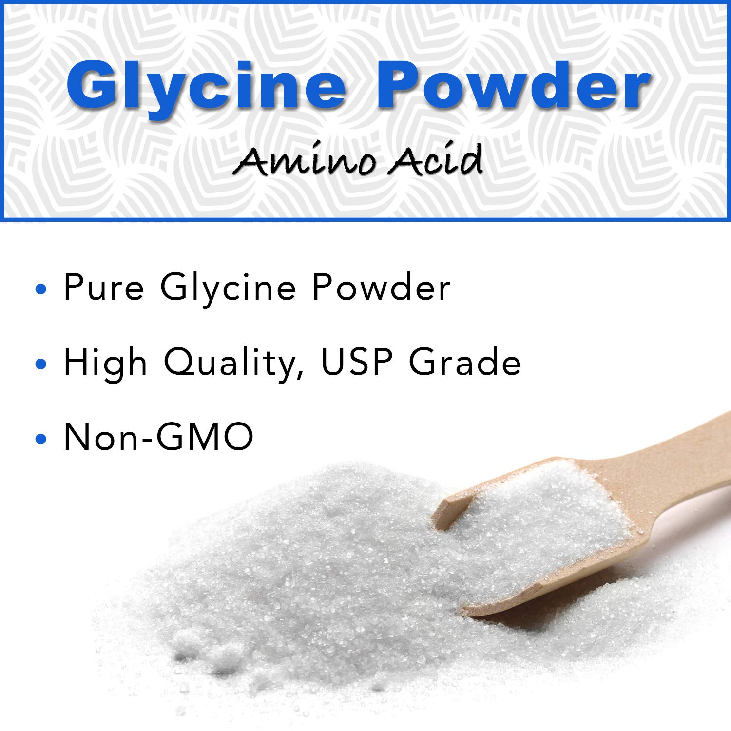 Glycine Powder (2 lbs) - Promotes Restful Sleep, Muscle Energy and Strength, Memory and Cognition Support (Resealable Bag) - TrustMedUSA