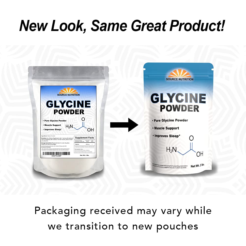 Glycine Powder (2 lbs) - Promotes Restful Sleep, Muscle Energy and Strength, Memory and Cognition Support (Resealable Bag) - TrustMedUSA