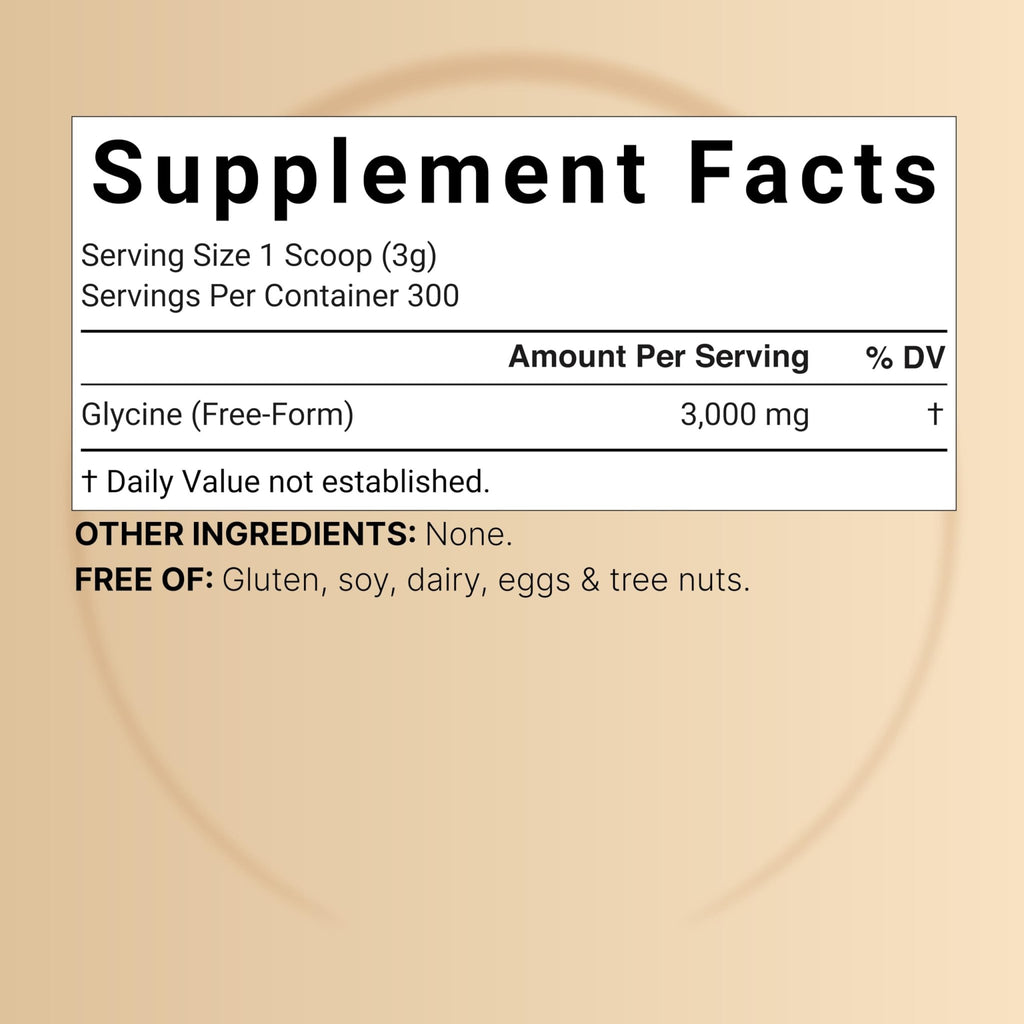 Glycine Powder, 300 Servings (2 lb) – 3,000 mg Free-Form Glycine Per Serving – Unflavored Pure Powder – Non-GMO, cGMP Manufactured - TrustMedUSA