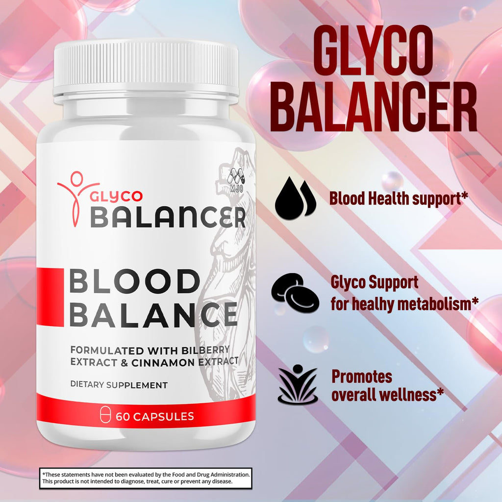 Glyco Balancer Capsules, Official GlycoBalancer Health Support Pills With All Natural Ingredients, Glyco Balancer Advanced Health & Wellness Support with Premium Vitamins for Women & Men (60 Capsules) - TrustMedUSA