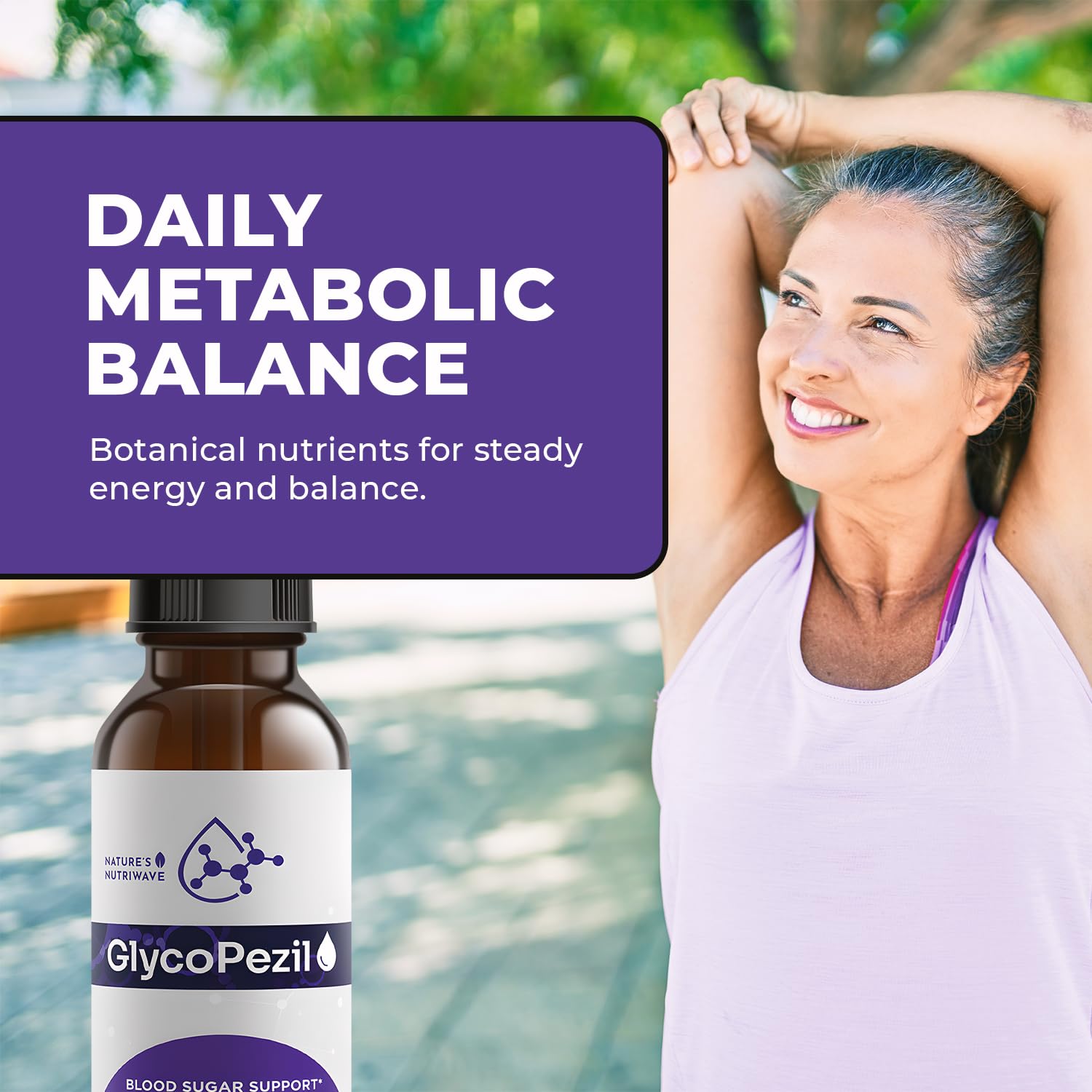 GlycoPezil – Daily Liquid Botanical Supplement with Chromium, Maca Root, Ginseng & Plant Extracts – Clean, Stimulant-Free Formula – GMP-Certifed, Non-GMO, Made in USA - 2 fl oz, 1 Month Supply - TrustMedUSA