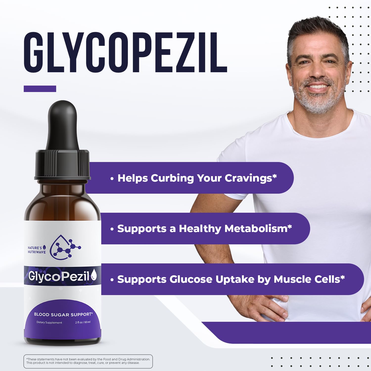 GlycoPezil – Daily Liquid Botanical Supplement with Chromium, Maca Root, Ginseng & Plant Extracts – Clean, Stimulant-Free Formula – GMP-Certifed, Non-GMO, Made in USA - 2 fl oz, 1 Month Supply - TrustMedUSA
