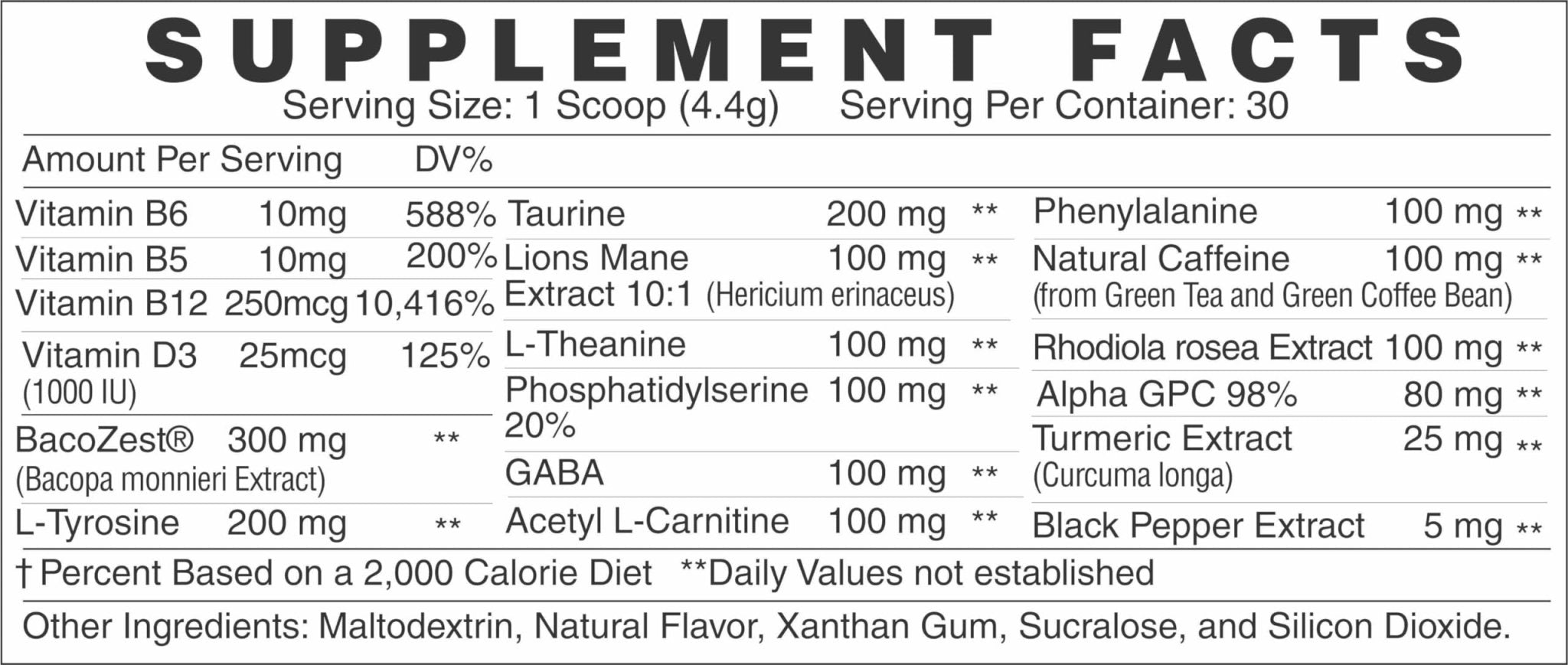 GMU SPORT Nootro-Prime Brain Boost - Focus Brain Supplement - Mushroom Supplement Powder with Alpha GPC, Nootropic Brain Supplements for Memory and Focus with Lions Mane, 30 Servings, Tropical Flavor - TrustMedUSA