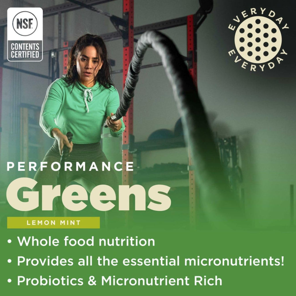 Gnarly Nutrition Greens Superfood Powder – Lemon Mint Performance Super Greens Powder – NSF Contents Certified – Organic, Probiotics & Essential Micronutrients - Lemon Mint, 11.64 oz - TrustMedUSA