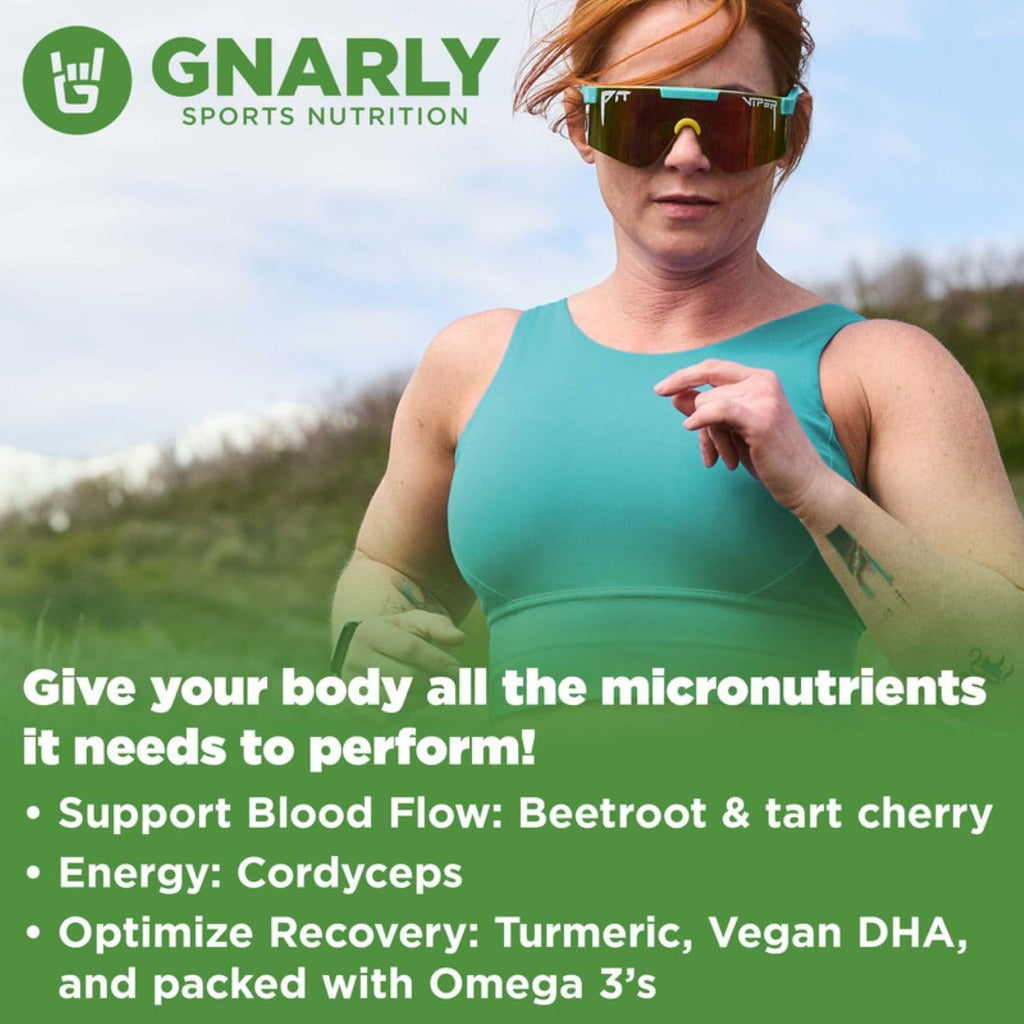 Gnarly Nutrition Greens Superfood Powder – Lemon Mint Performance Super Greens Powder – NSF Contents Certified – Organic, Probiotics & Essential Micronutrients - Lemon Mint, 11.64 oz - TrustMedUSA