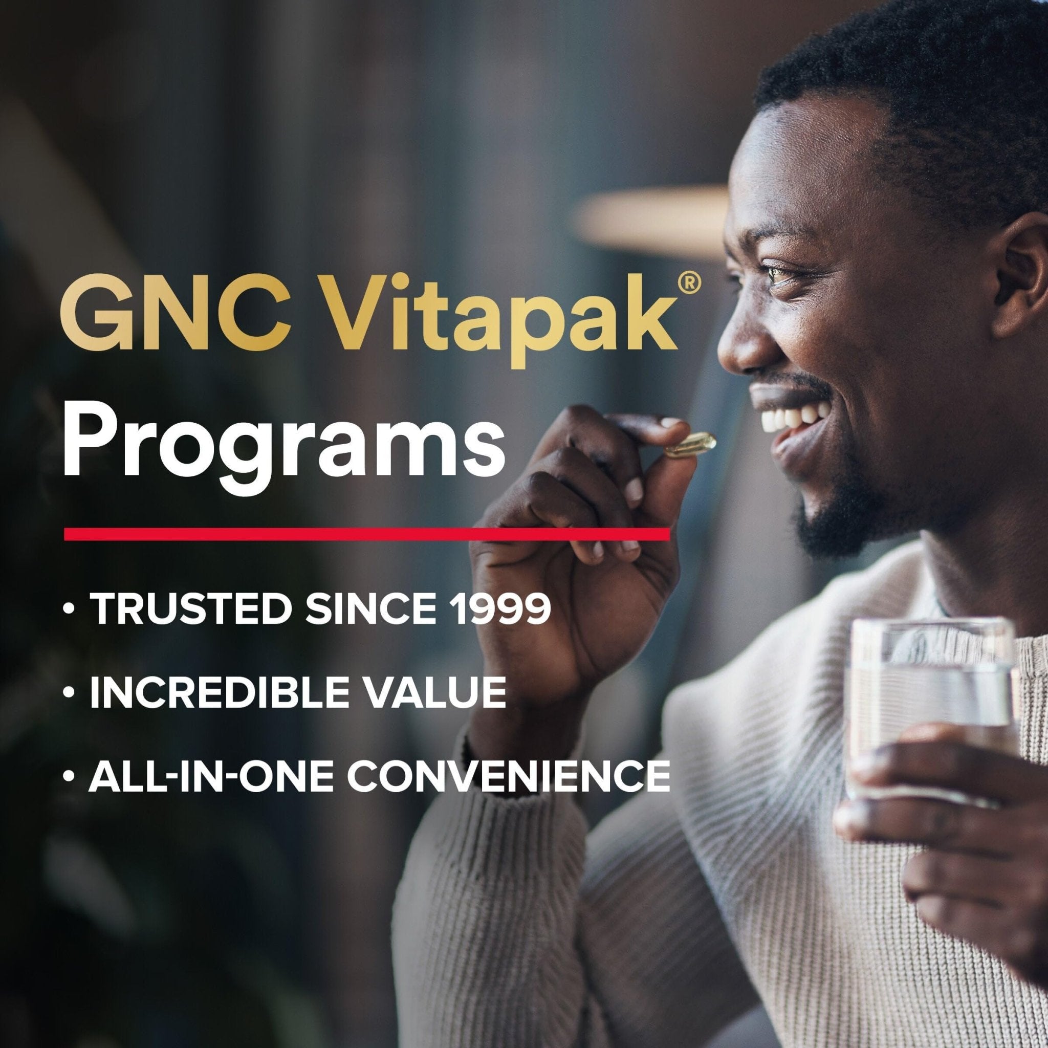 GNC Men's 30+ Vitapak Program | 5-in-1 Daily Multivitamins and Minerals | Supports Healthy Bones and Stress Relief | 30 Servings - TrustMedUSA