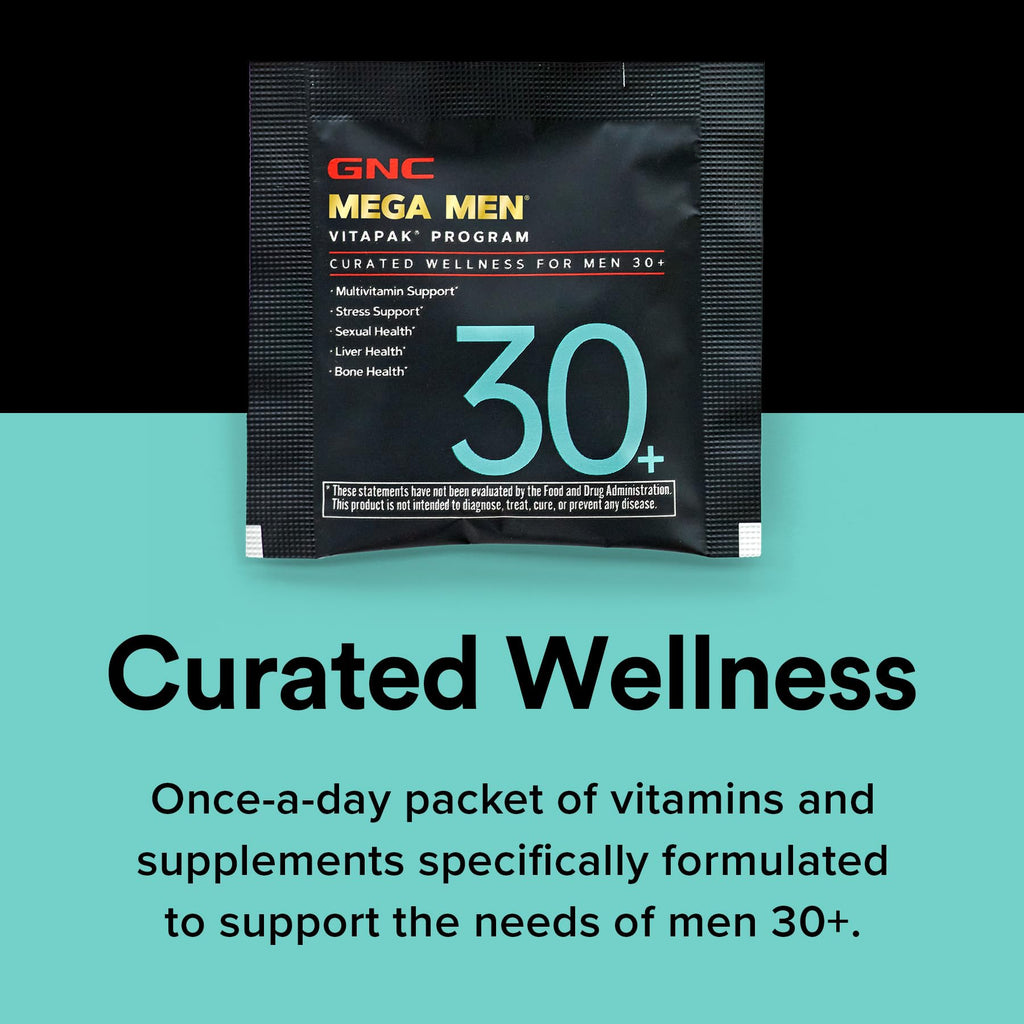 GNC Men's 30+ Vitapak Program | 5-in-1 Daily Multivitamins and Minerals | Supports Healthy Bones and Stress Relief | 30 Servings - TrustMedUSA