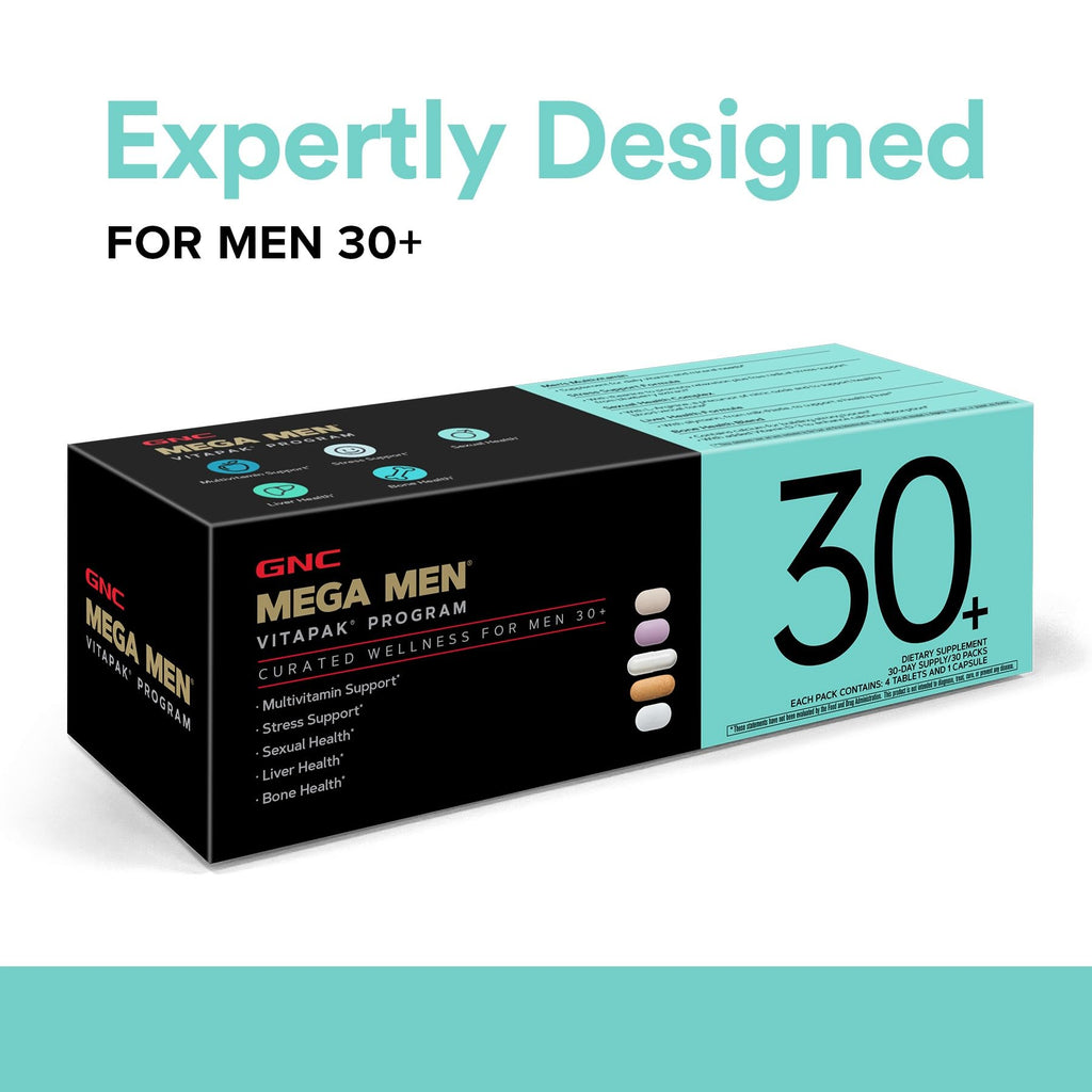 GNC Men's 30+ Vitapak Program | 5-in-1 Daily Multivitamins and Minerals | Supports Healthy Bones and Stress Relief | 30 Servings - TrustMedUSA