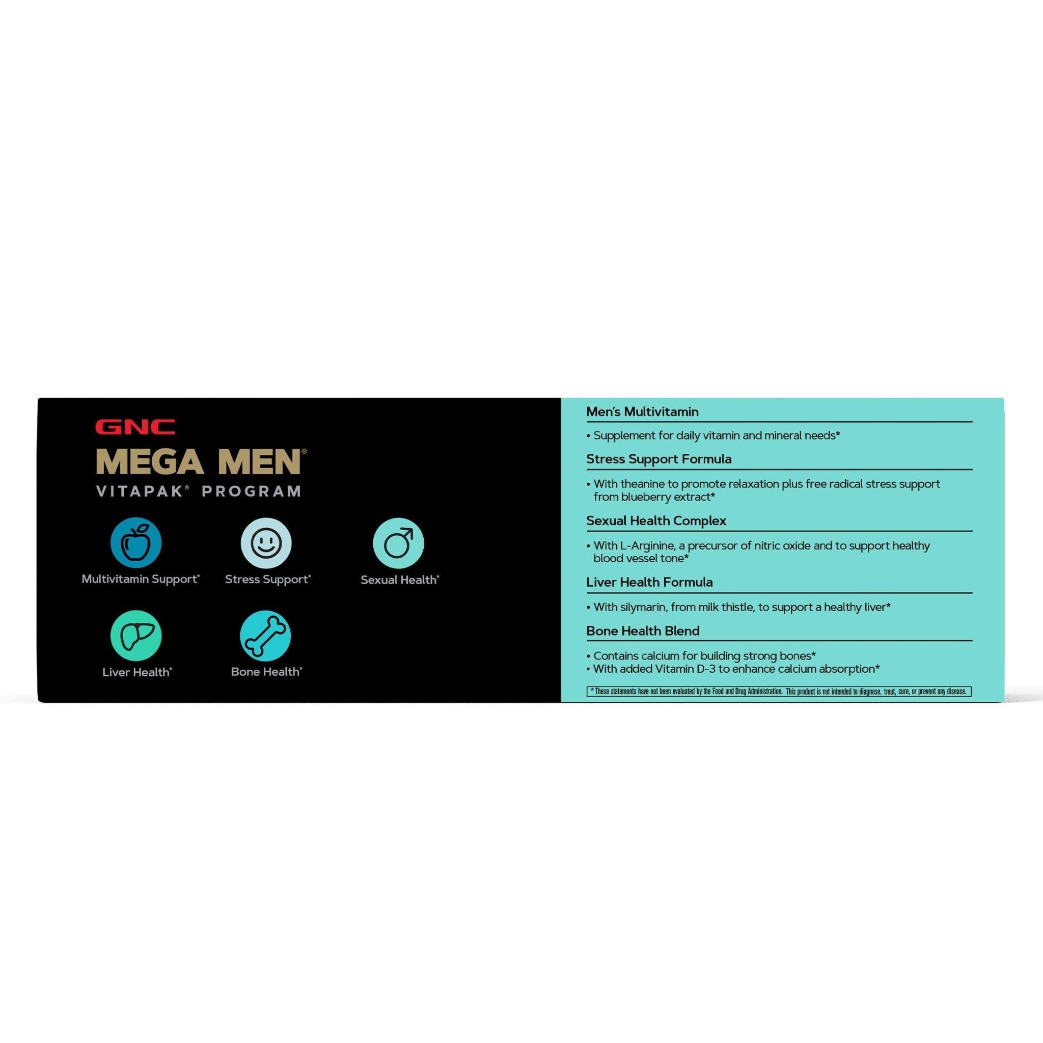 GNC Men's 30+ Vitapak Program | 5-in-1 Daily Multivitamins and Minerals | Supports Healthy Bones and Stress Relief | 30 Servings - TrustMedUSA