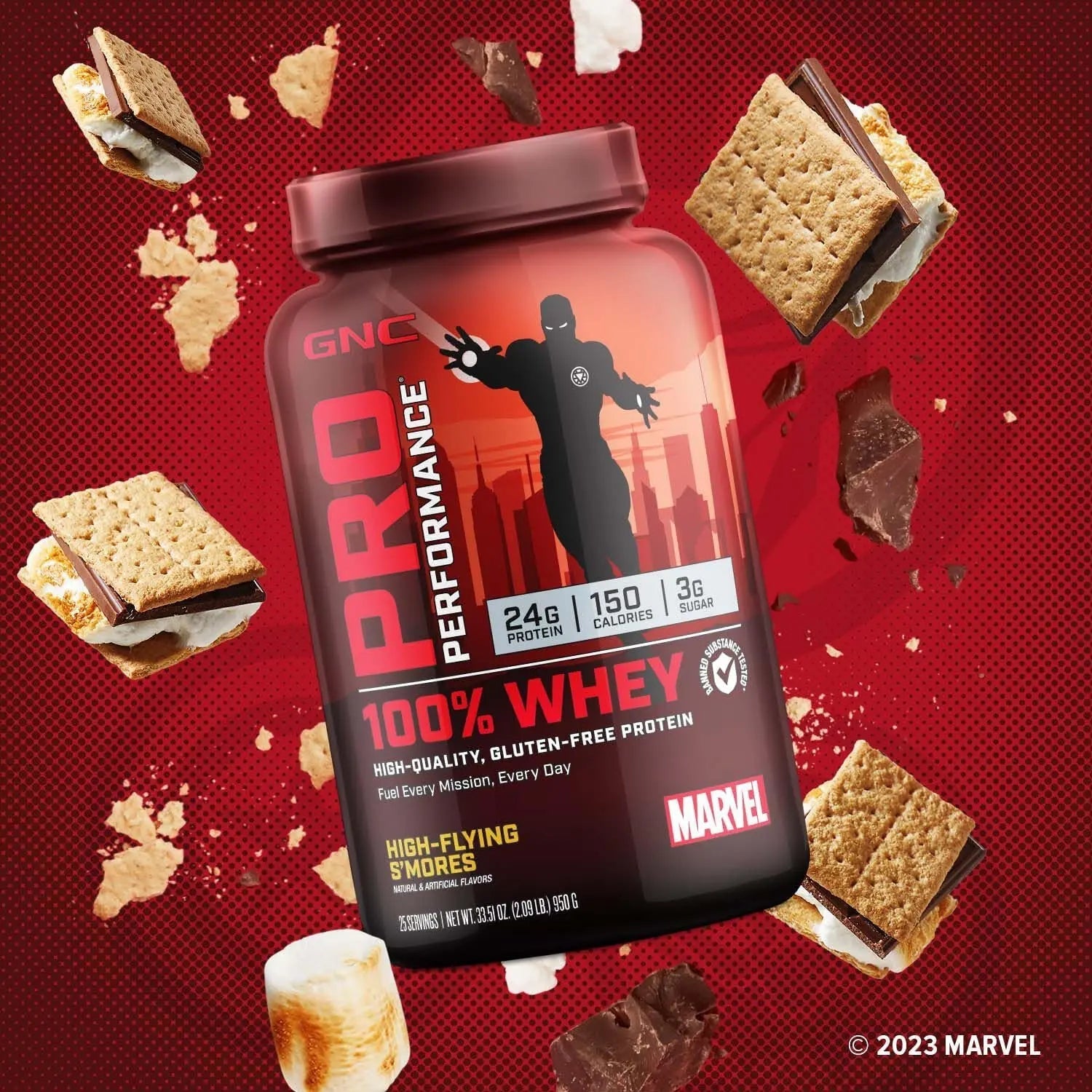 GNC Pro Performance 100% Whey - Marvel: High-Flying S'Mores - 25 Servings - TrustMedUSA