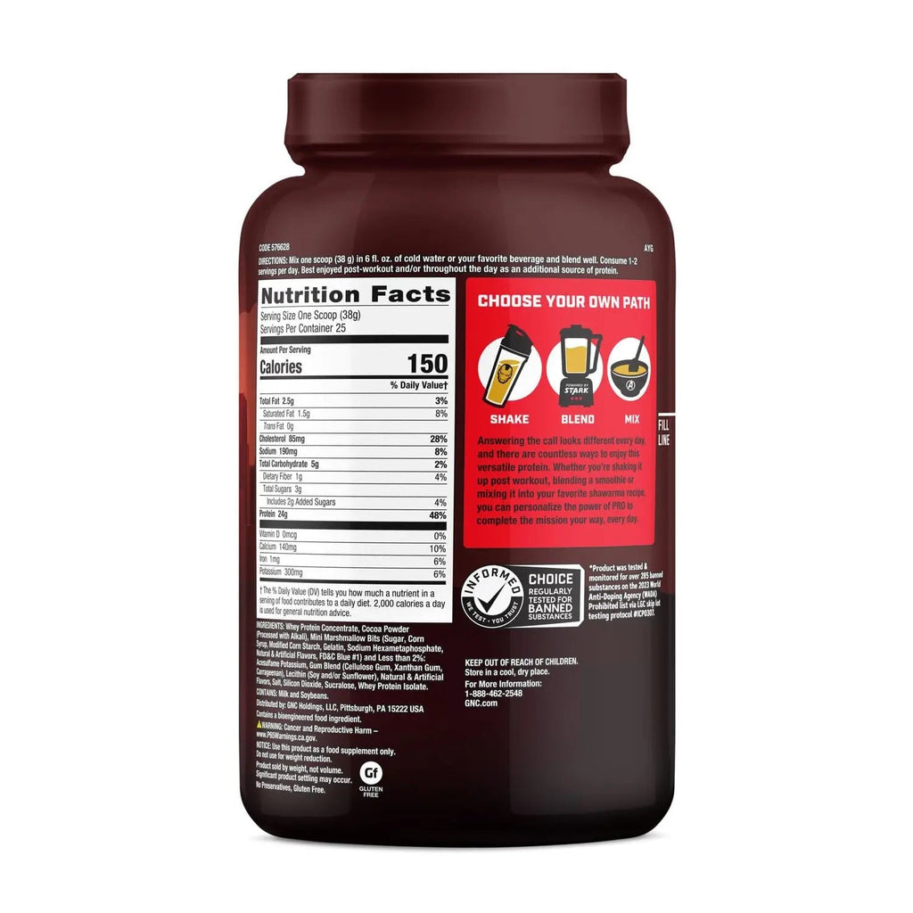 GNC Pro Performance 100% Whey - Marvel: High-Flying S'Mores - 25 Servings - TrustMedUSA