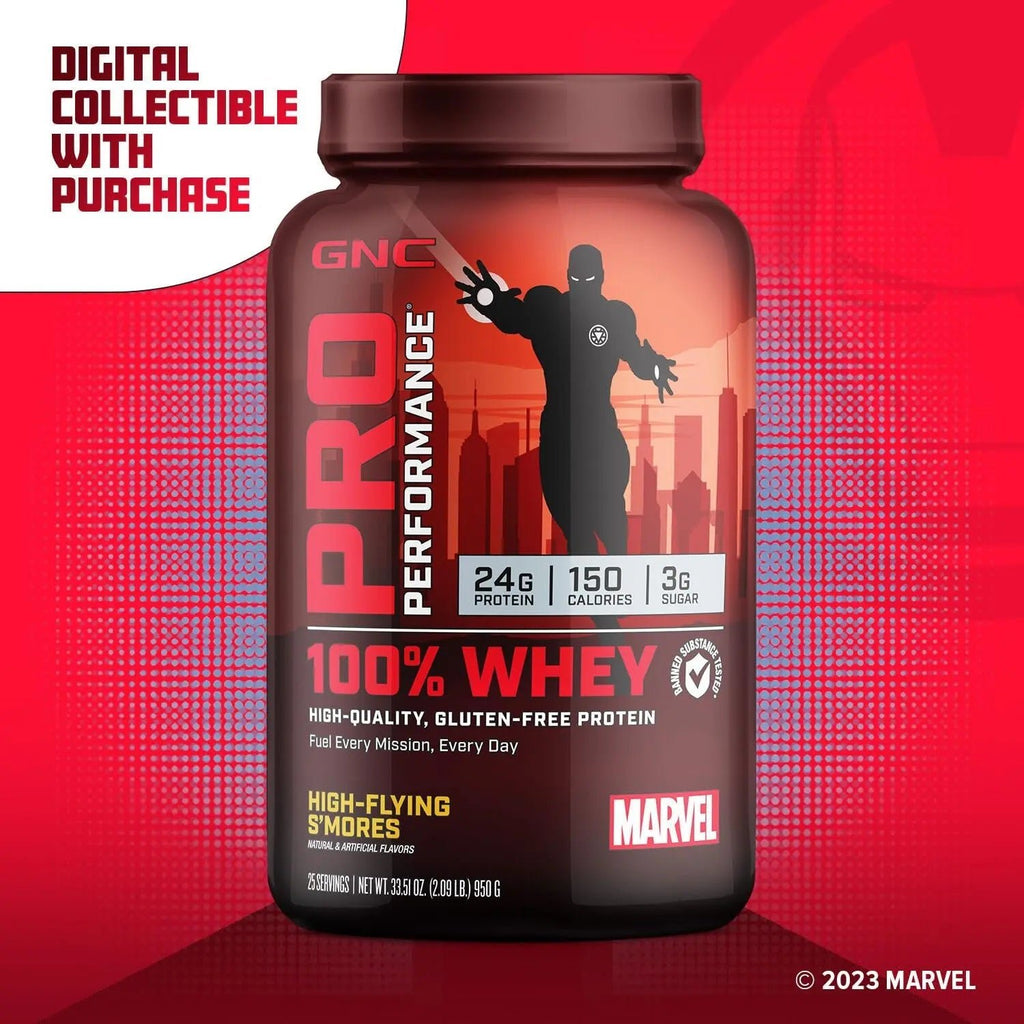 GNC Pro Performance 100% Whey - Marvel: High-Flying S'Mores - 25 Servings - TrustMedUSA