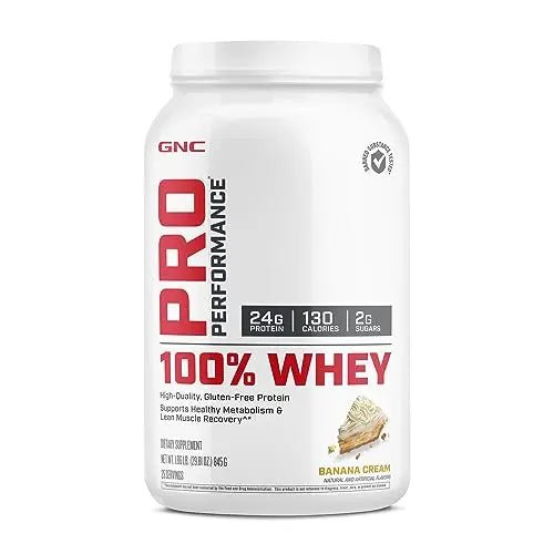 GNC Pro Performance 100 Whey Protein - Banana Cream 1.86 lbs. - TrustMedUSA