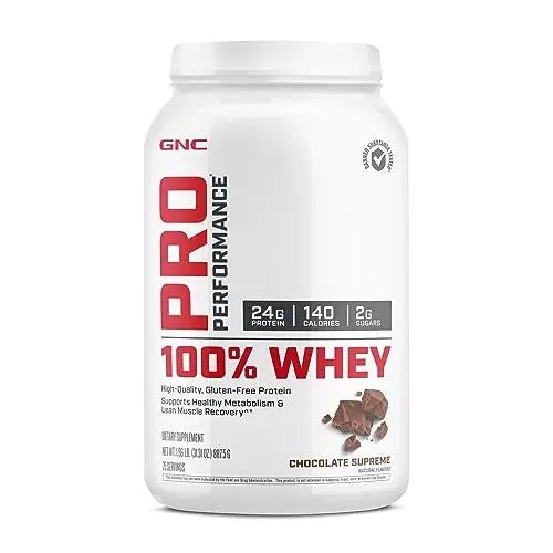 GNC Pro Performance 100% Whey Protein Powder - Chocolate Supreme, 25 Servings - TrustMedUSA