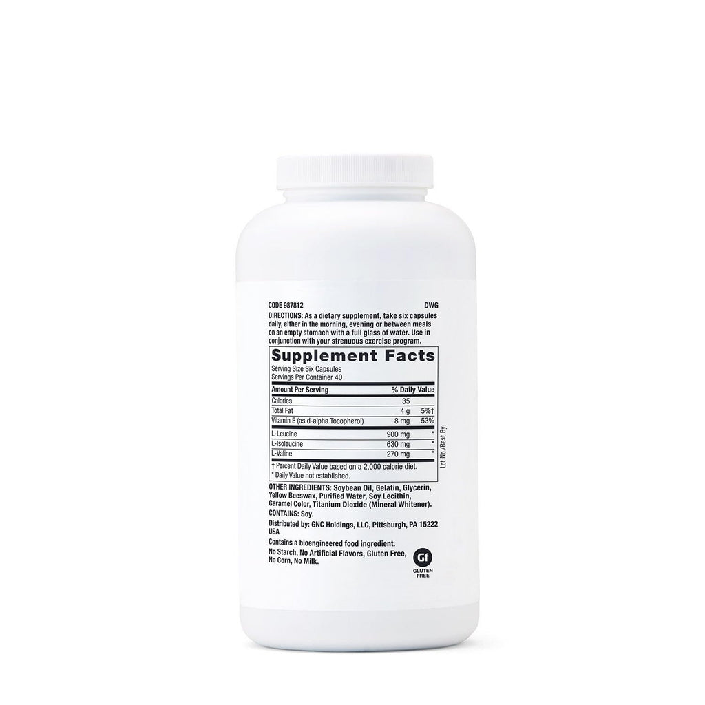 GNC Pro Performance BCAA 1.8g, 3rd Party Tested Supplement for Men & Women, Branched Chain Amino Acids, Essential Amino Acids Supports Muscle Protein Synthesis, 240 Softgels, 40 SVG - TrustMedUSA