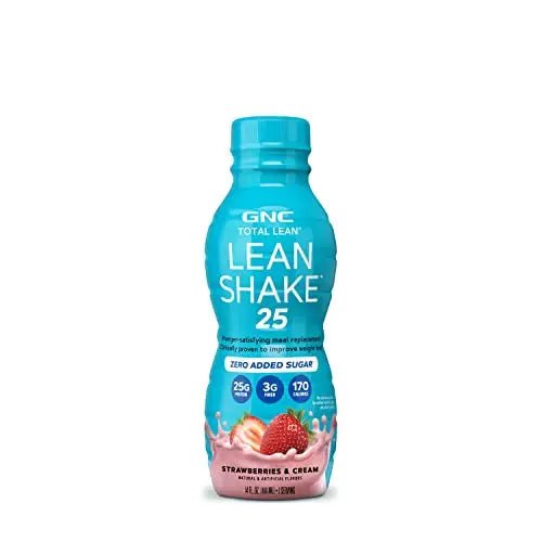 GNC Total Lean Lean Shake 25 - Strawberries and Cream - 12 Bottles - TrustMedUSA