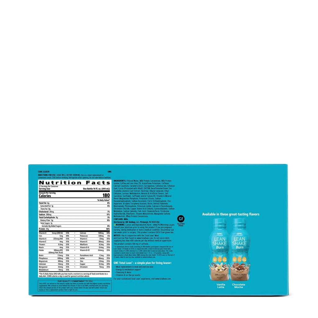 GNC Total Lean Lean Shake Burn - Chocolate Mocha - TrustMedUSA