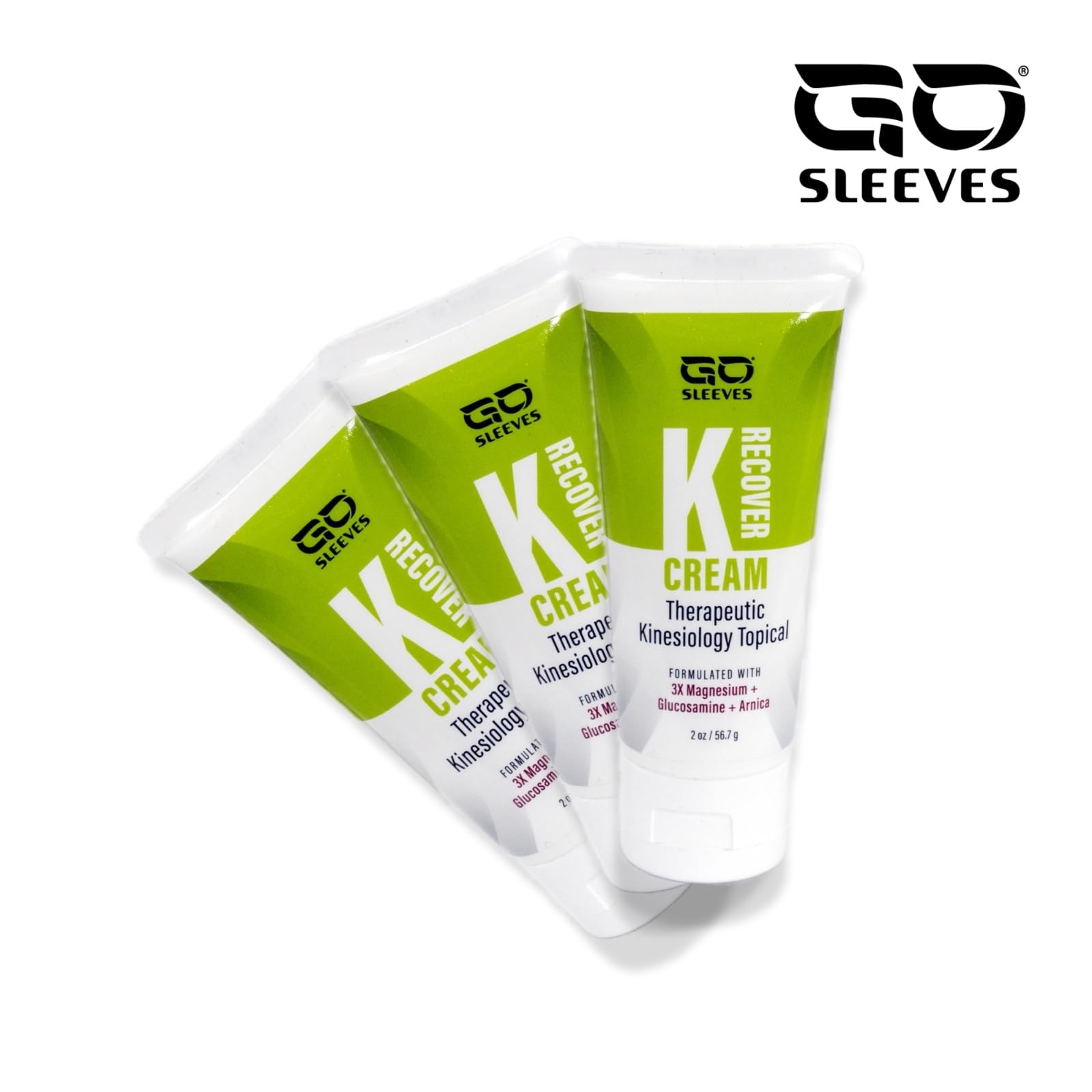 Go Sleeves Sports Recovery Cream - Concentrated Muscle and Joint Recovery Lotion – Magnesium Chloride Cream with Arnica for Muscle Pain and Stiffness from Running, Exercise, Backache – 2 Ounces - TrustMedUSA