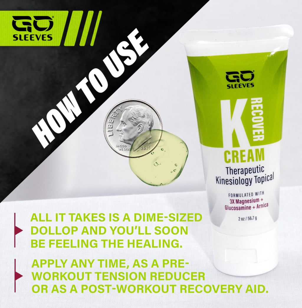 Go Sleeves Sports Recovery Cream - Concentrated Muscle and Joint Recovery Lotion – Magnesium Chloride Cream with Arnica for Muscle Pain and Stiffness from Running, Exercise, Backache – 2 Ounces - TrustMedUSA