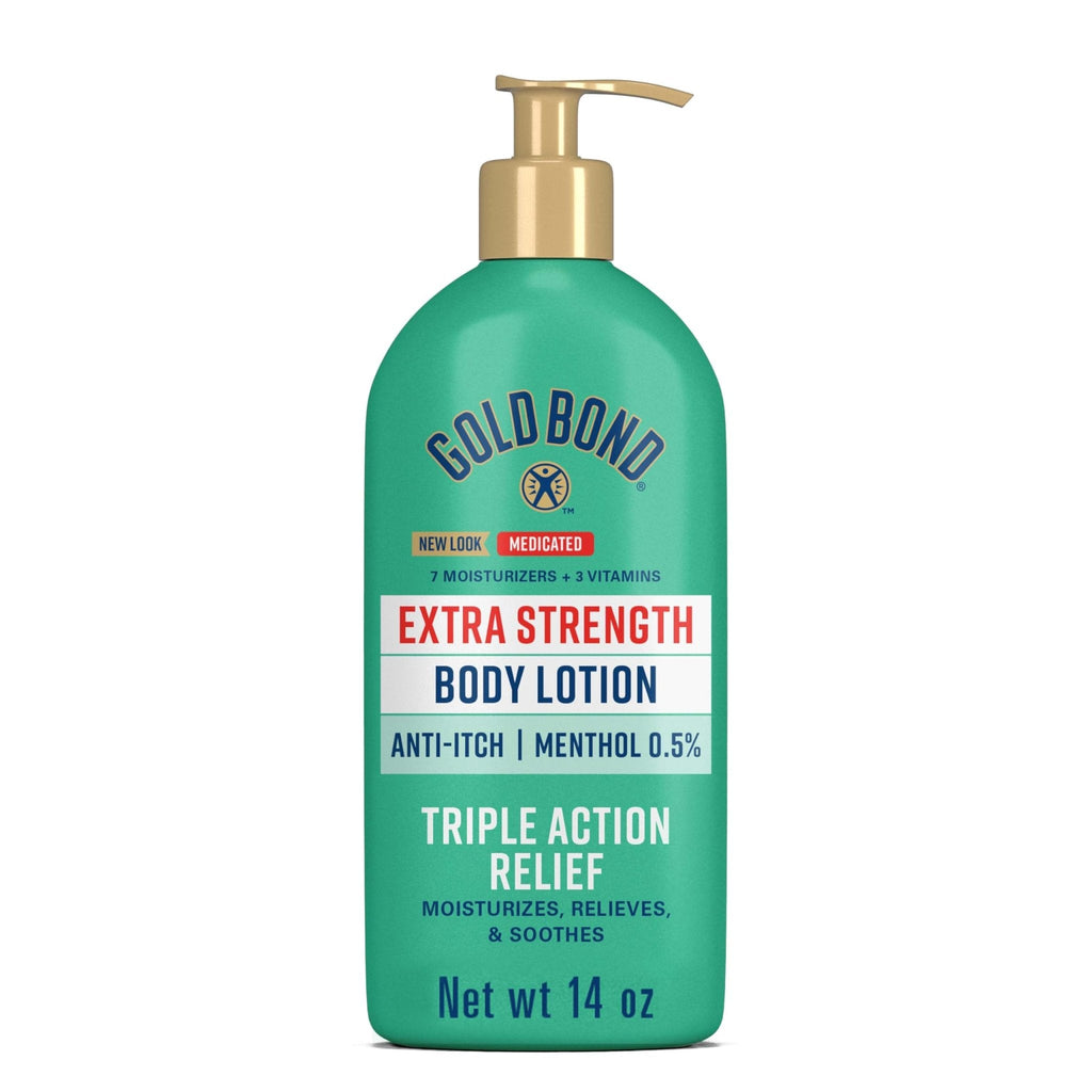 Gold Bond Medicated Extra Strength Body Lotion, Moisturizes, Relieves & Soothes, 14 oz Lotion - Maple Wellness Supplements