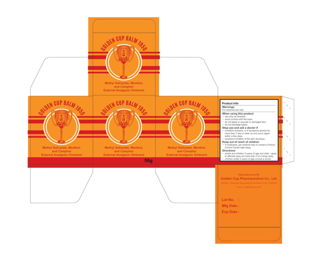 Golden Cup Balm Yellow Herbal Thai Ointment 50g - TrustMedUSA