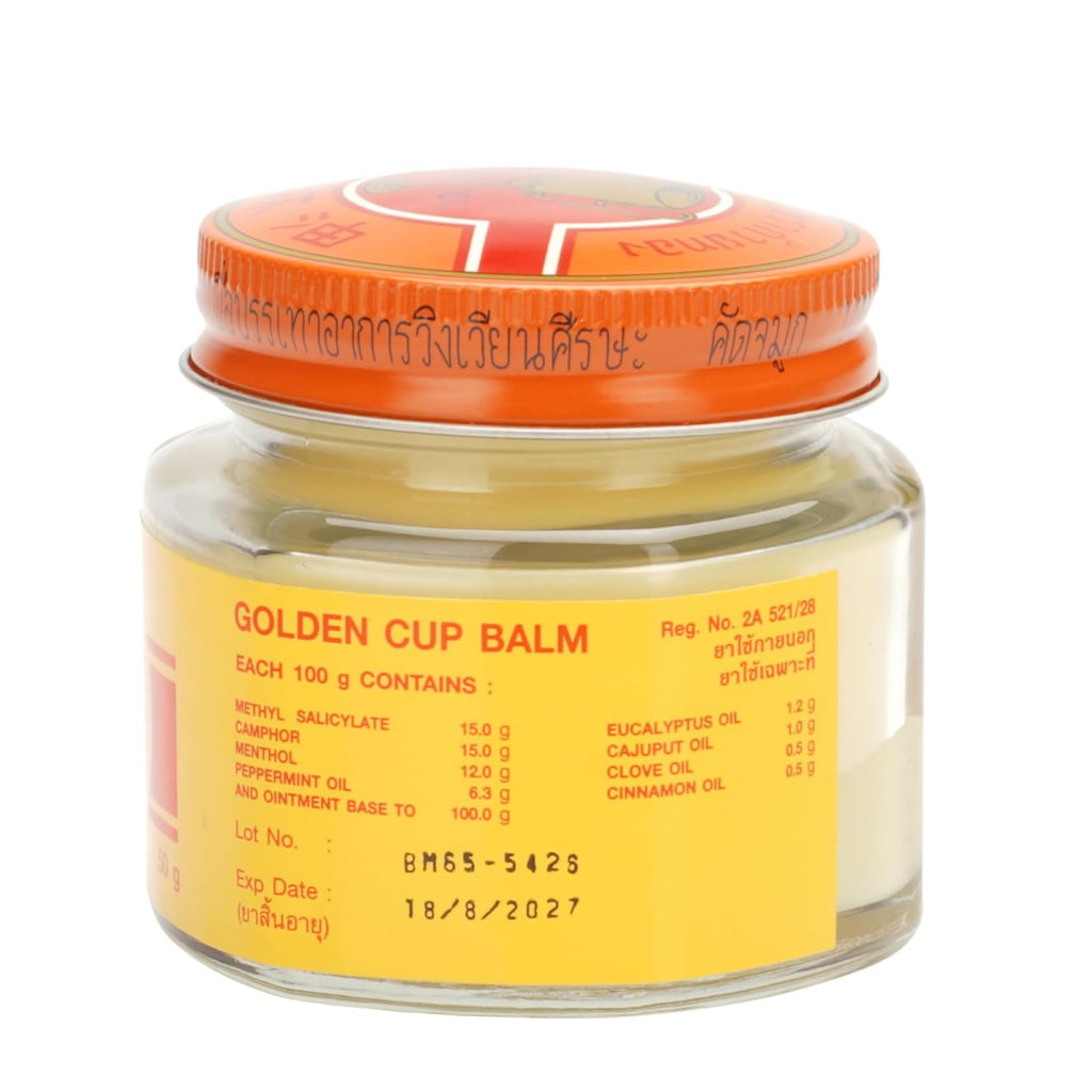 Golden Cup Balm Yellow Herbal Thai Ointment 50g - TrustMedUSA
