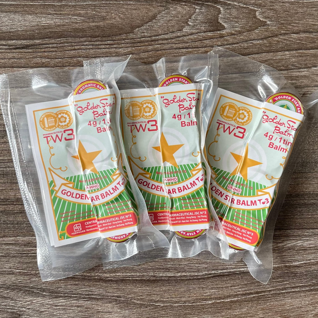 Golden Star Aromatic Balm (Pack of 8) - Authentic Vietnamese Cao Sao Vang - Support Fast Relief for Headaches, Muscle Pain, Colds, & Insect Bites - Natural Essential Oils - Travel Size 4g Tins - TrustMedUSA