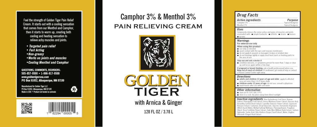 Golden Tiger Pain Relief Cream1 Gallon - TrustMedUSA