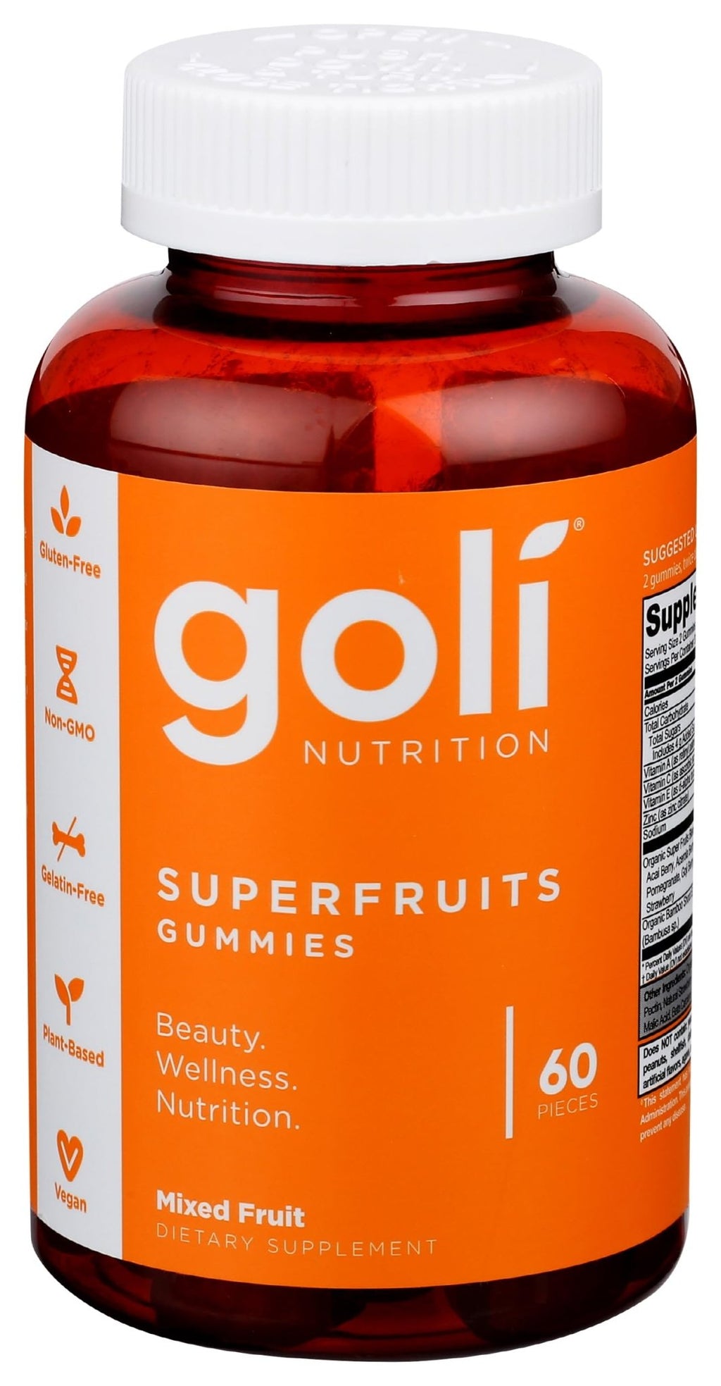 Goli Nutrition, Gummies Superfruits Mixed Fruit, 60 Count - TrustMedUSA