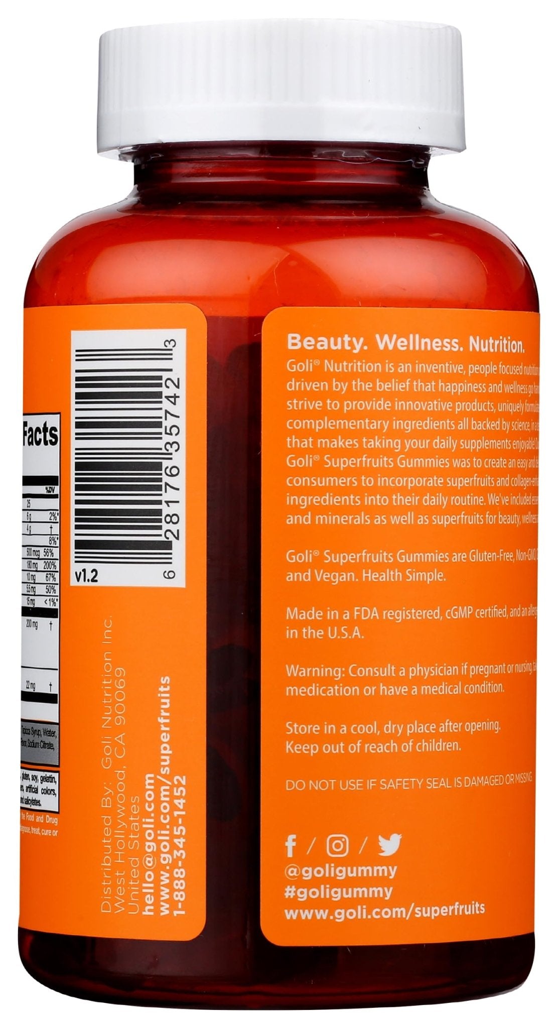Goli Nutrition, Gummies Superfruits Mixed Fruit, 60 Count - TrustMedUSA