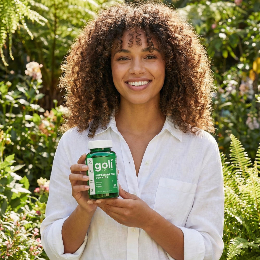 Goli Supergreens Gummies with Probiotics - Artichoke Leaf Extract, Spirulina, Kale, Vitamins A, B6, B12 - Vegan, Gluten-Free, Non-GMO - TrustMedUSA