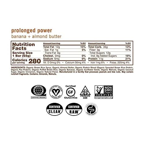 GoMacro MacroBar Organic Vegan Protein Bars - Banana + Almond Butter, (2.3 Ounce Bars - TrustMedUSA