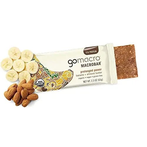 GoMacro MacroBar Organic Vegan Protein Bars - Banana + Almond Butter, (2.3 Ounce Bars - TrustMedUSA