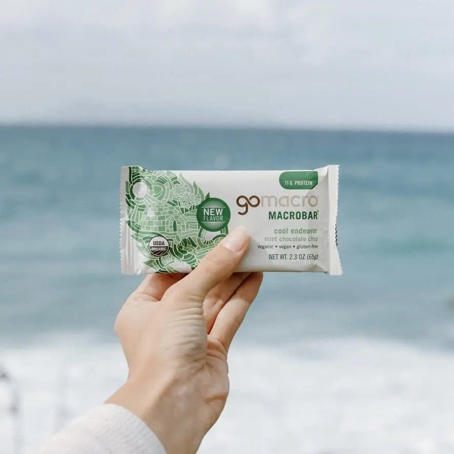 GoMacro MacroBar Organic Vegan Protein Bars - Mint Chocolate Chip, 2.3 Ounce Bars - TrustMedUSA