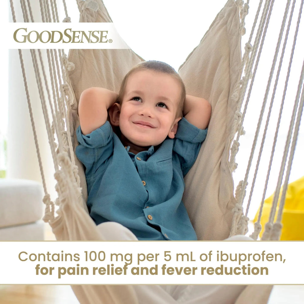 GoodSense Children's Ibuprofen Chewable Tablets, 100 mg, 24 Count, Pain Reliever and Fever Reducer (NSAID), Temporarily Reduces Fever and Relieves Minor Aches and Pain - TrustMedUSA