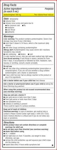 GoodSense Children's Pain and Fever, Acetaminophen 160 mg per 5 mL Oral Suspension, Grape Flavor, 8 FL OZ - TrustMedUSA