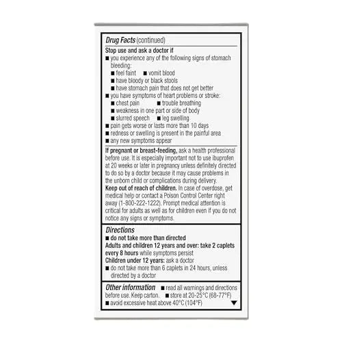 GoodSense Dual Action Acetaminophen and Ibuprofen (NSAID) Tablets, 250 mg/125 mg, Back Pain, 72 Count - TrustMedUSA