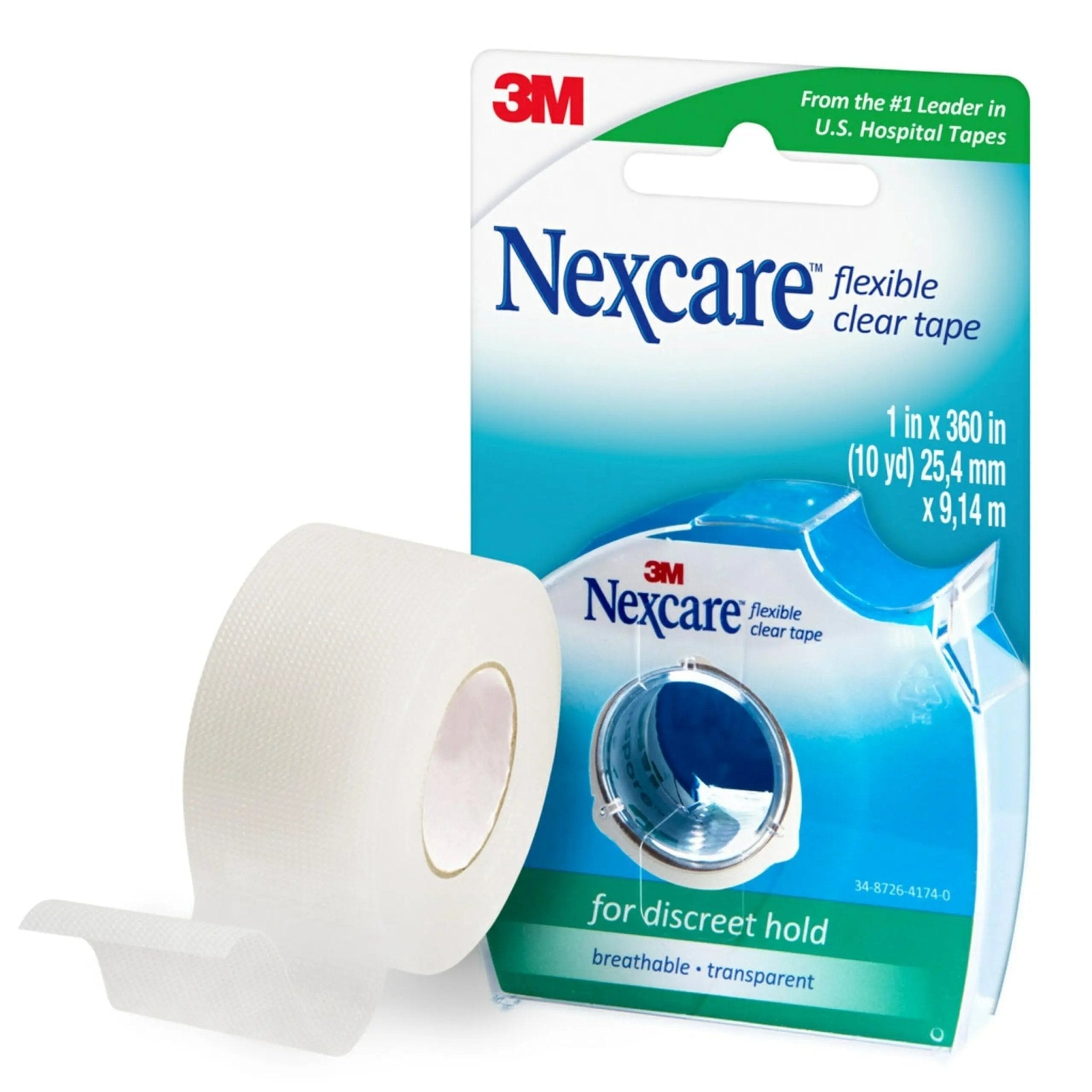 GoodSense Extra Strength 500mg Acetaminophen Caplets 50 Count & Nexcare Flexible Clear 1 Inch x 10 Yard Waterproof Transparent Tape 1 Roll - TrustMedUSA