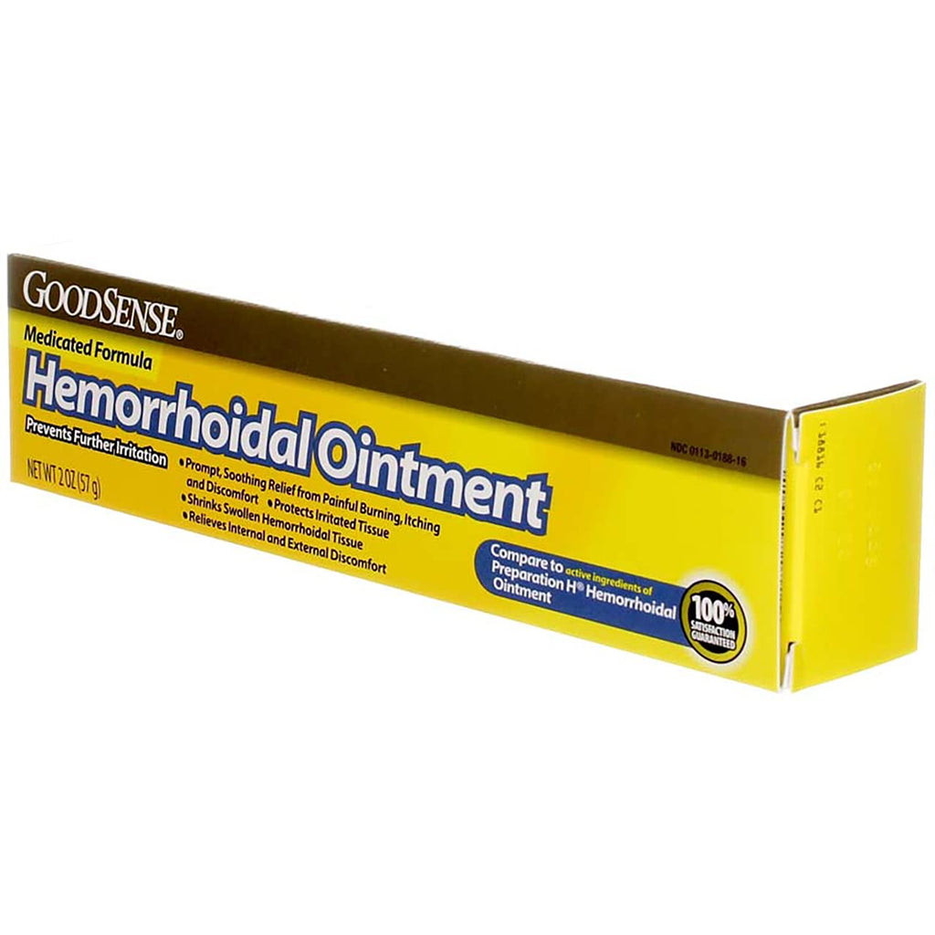 GoodSense Hemorrhoidal Ointment, Phenylephrine HCl, Petrolatum, Mineral oil, Relief from Burning, Itching and Discomfort of Hemorrhoids, 2 Ounces - TrustMedUSA