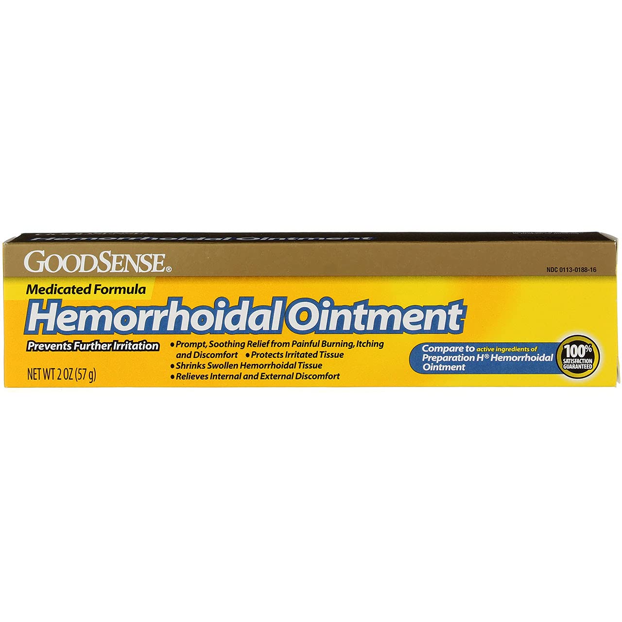 GoodSense Hemorrhoidal Ointment, Phenylephrine HCl, Petrolatum, Mineral oil, Relief from Burning, Itching and Discomfort of Hemorrhoids, 2 Ounces - TrustMedUSA