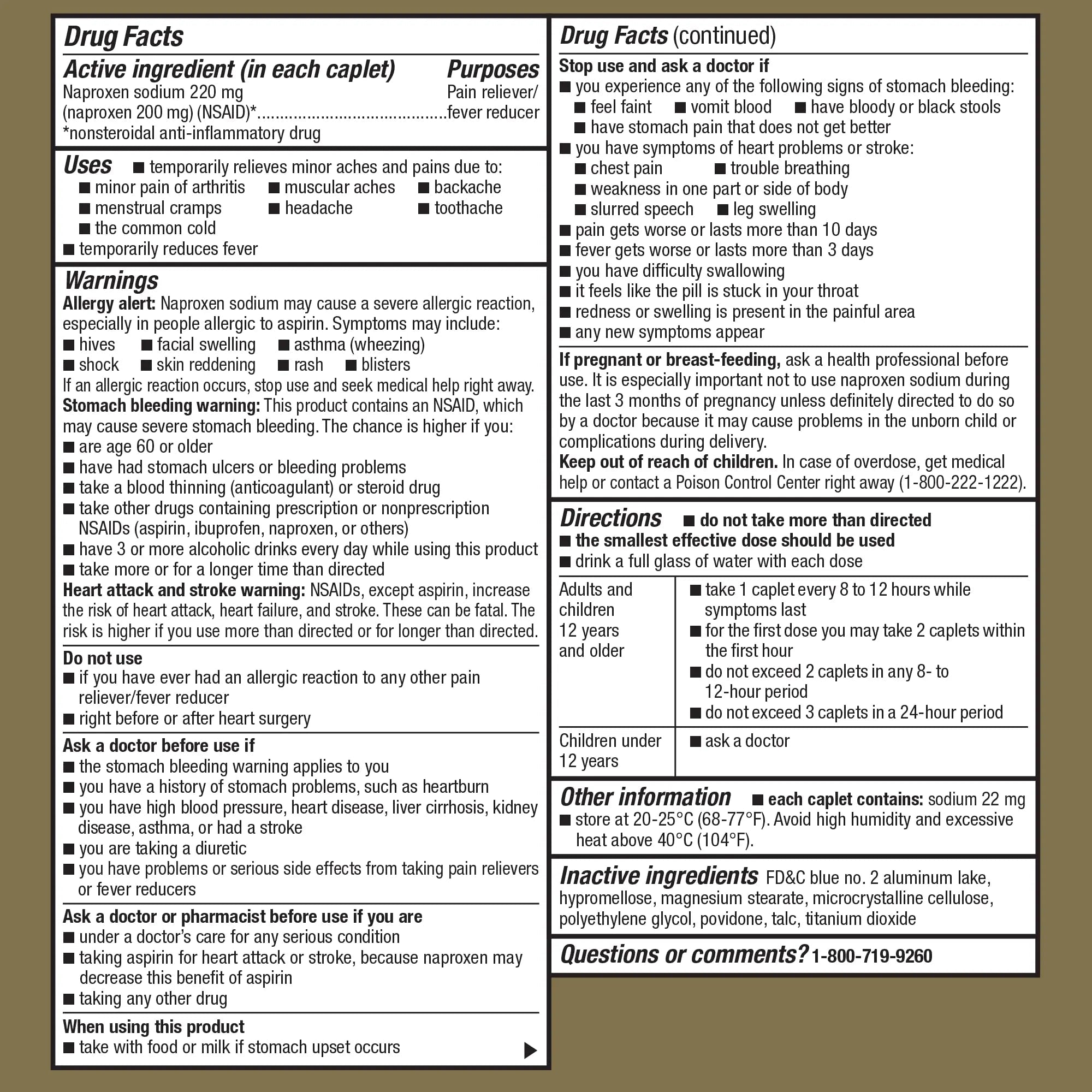 GoodSense Naproxen Sodium Tablets, 220 mg, 400 Count - TrustMedUSA