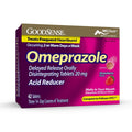 GoodSense Omeprazole Delayed Release Orally Disintegrating Tablets 20 mg, Strawberry Flavor, Dissolve Tabs, Treats Frequent Heartburn, Acid Reducer, Heartburn Medicine, 42 Tablets - Maple Wellness Supplements